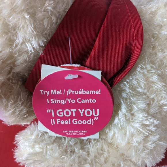 Dan Dee Singing Animated Dog Plush Stuff Animal Valentine's Day I Feel Good NEW - Picture 8 of 9